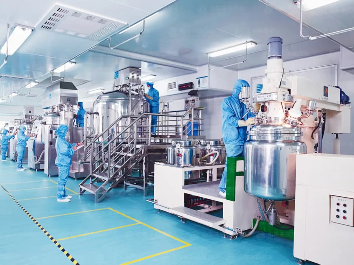 Production room at a partner facility for the contract-manufactured instant tea ingredient range